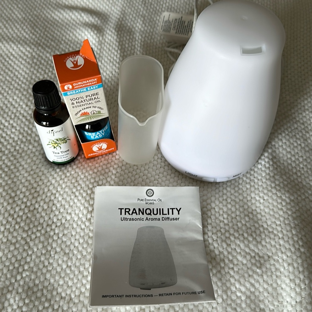 Pure essential oil works tranquility ultrasonic aroma diffuser
